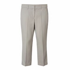 Willi Smith Cotton Blend Cropped Khaki Pants